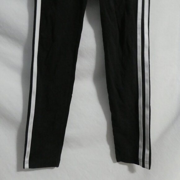 ADIDAS | kids 11 - 12 years - medium | Black Exercise Leggings | White Stripes - Picture 7 of 16